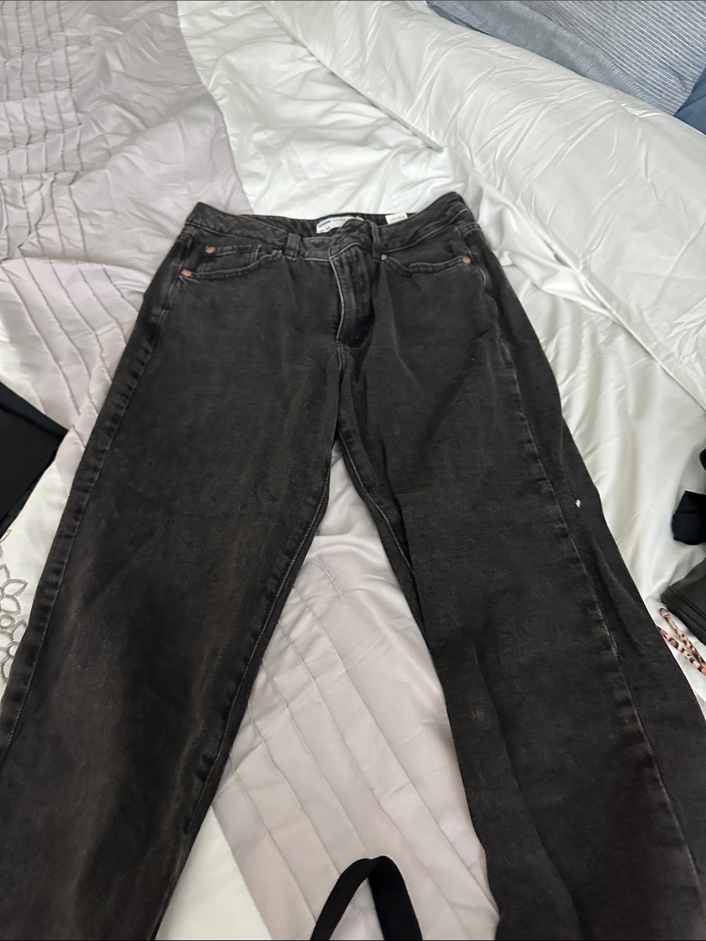 Garage Black High-Rise Straight Jeans